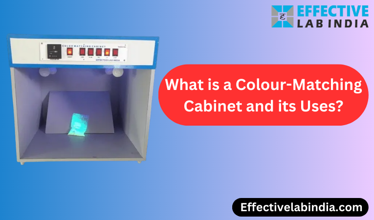 What is a Colour-Matching Cabinet & Its Uses? text with a colour matching machine