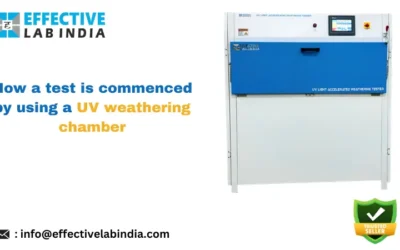 How a test is commenced by using a UV weathering chamber