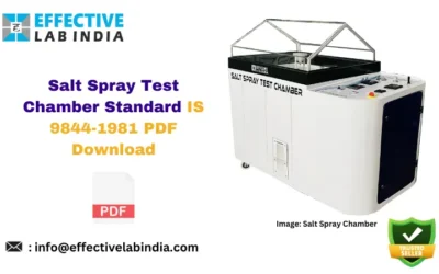 Salt Spray Test Chamber Standard IS 9844-1981 PDF Download Now