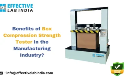 What are the benefits of using a box compression strength tester in the manufacturing industry?